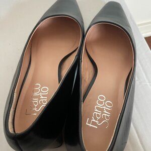 Franco Sarto Black Block-heel Pumps